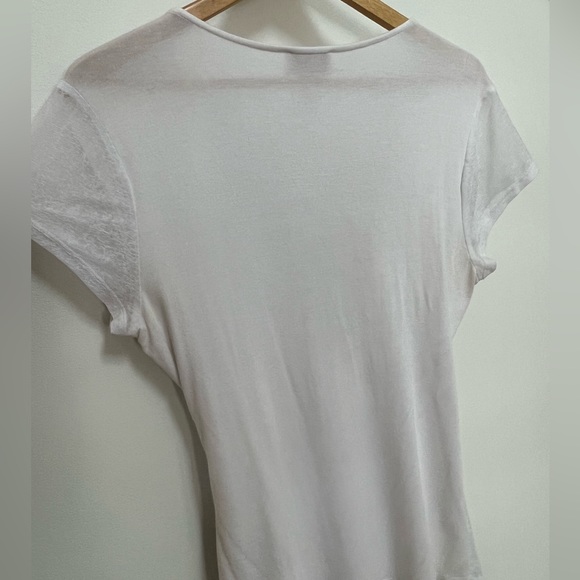 Laundry White Wrap T-Shirt Women’s Size Large - Picture 4 of 4